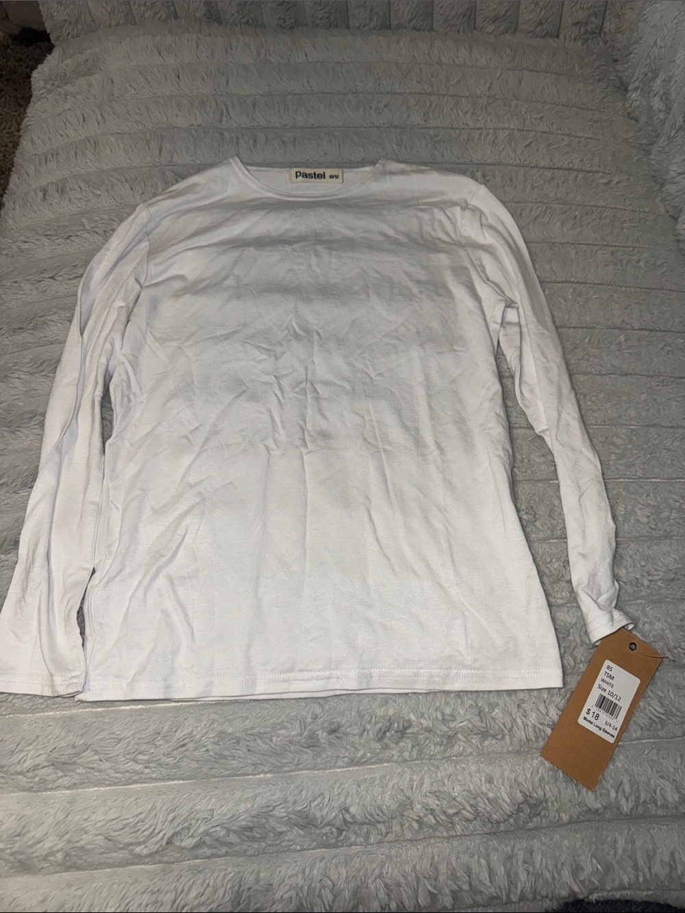 Pastels White Long Sleeve Tee for Kids